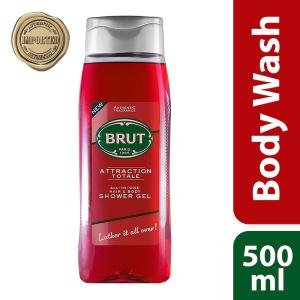 Brut Attraction ALL-IN-ONE Shower gel for Hair & Body | Body Wash for Men| Authentic Fragrance | 500ml