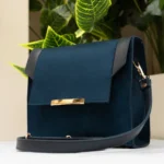 Modern Blue Leather Bag