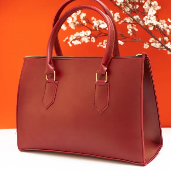Modern Red Leather Handbag