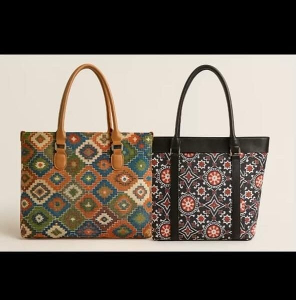 Ethnic Pattern Tote Bag Collection – Stylish & Spacious