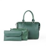 Elegant Forest Green 3-Piece Satchel Set