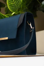 Modern Blue Leather Bag - Image 3