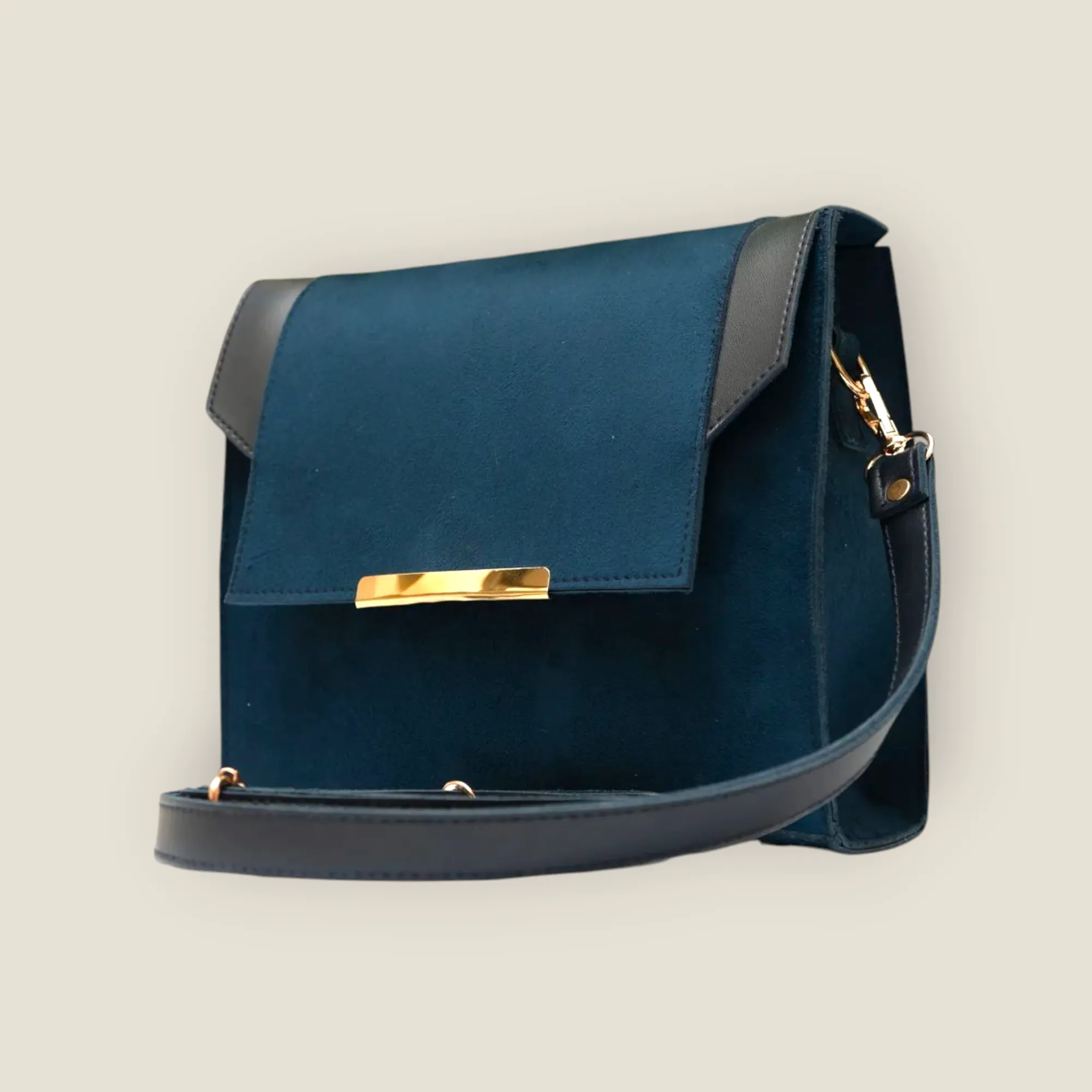 Modern Blue Leather Bag