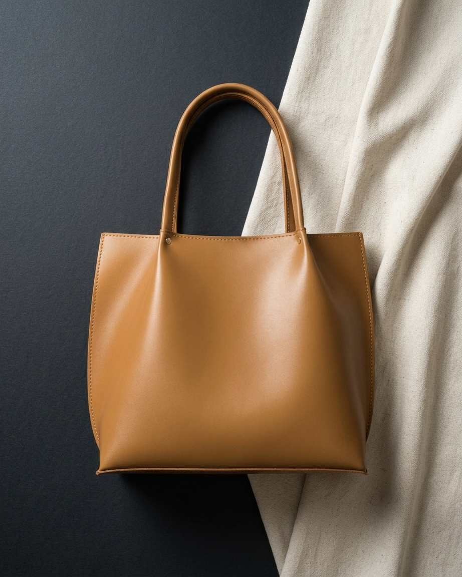 Pomelli Minimalist Smooth Vegan Leather Tote