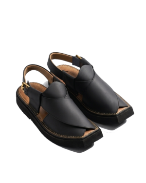 Premium Kaptaan chappal - Matt Black